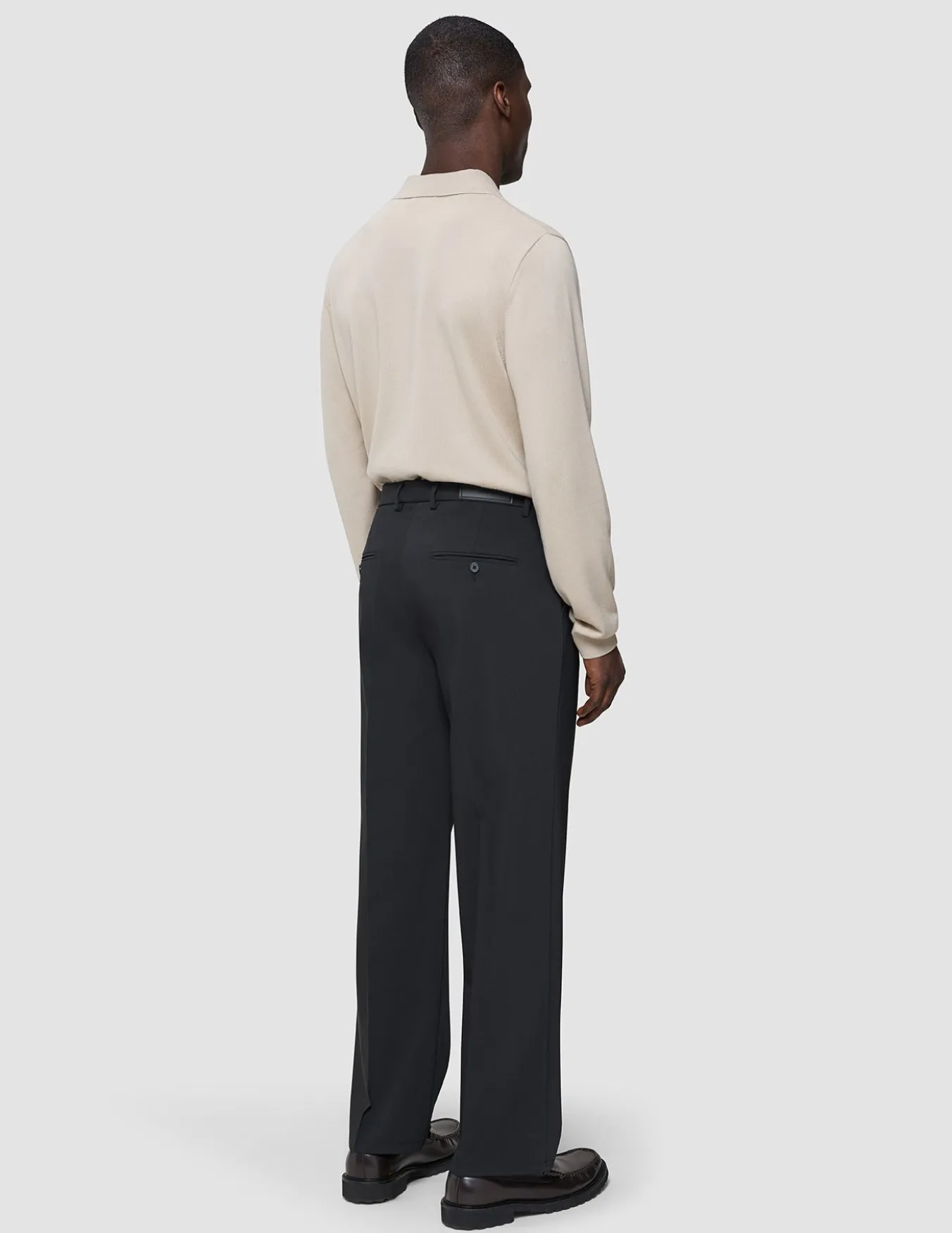 Tech Wool Suit Pants Relaxed Fit Black