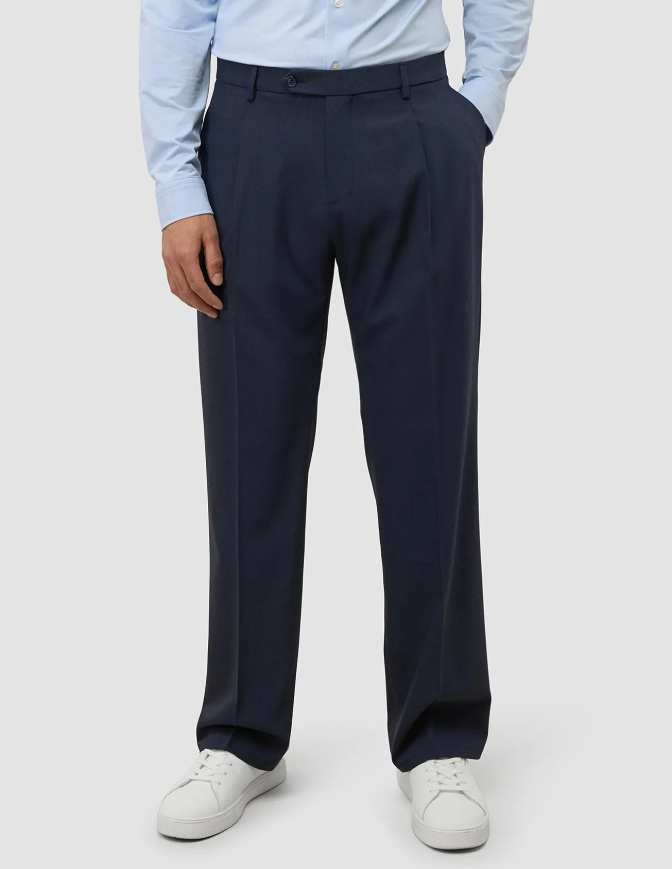 Tech Wool Suit Pants Relaxed Fit Navy