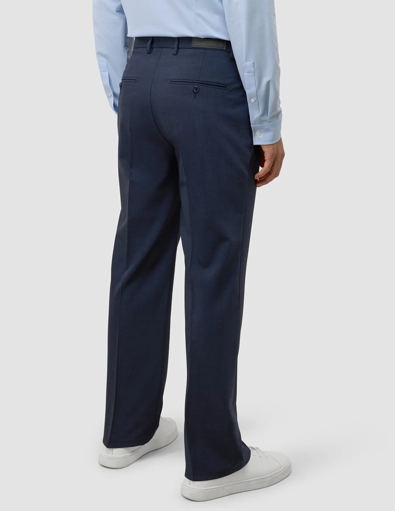 Tech Wool Suit Pants Relaxed Fit Navy