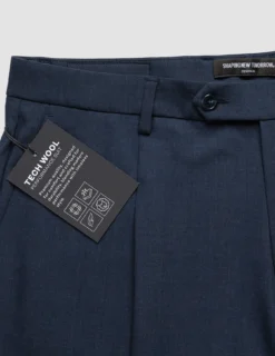 Tech Wool Suit Pants Relaxed Fit Navy