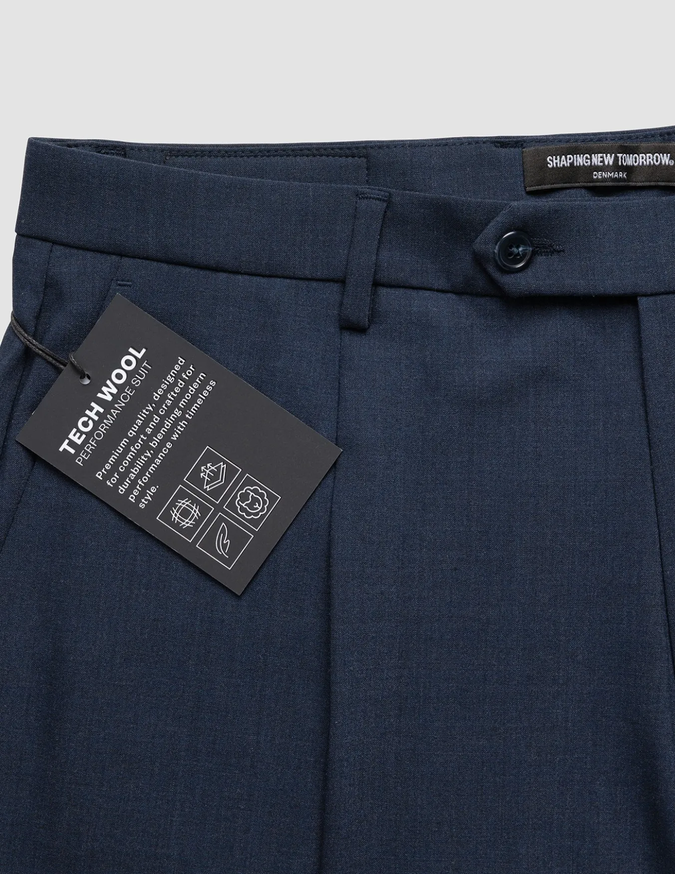 Tech Wool Suit Pants Relaxed Fit Navy
