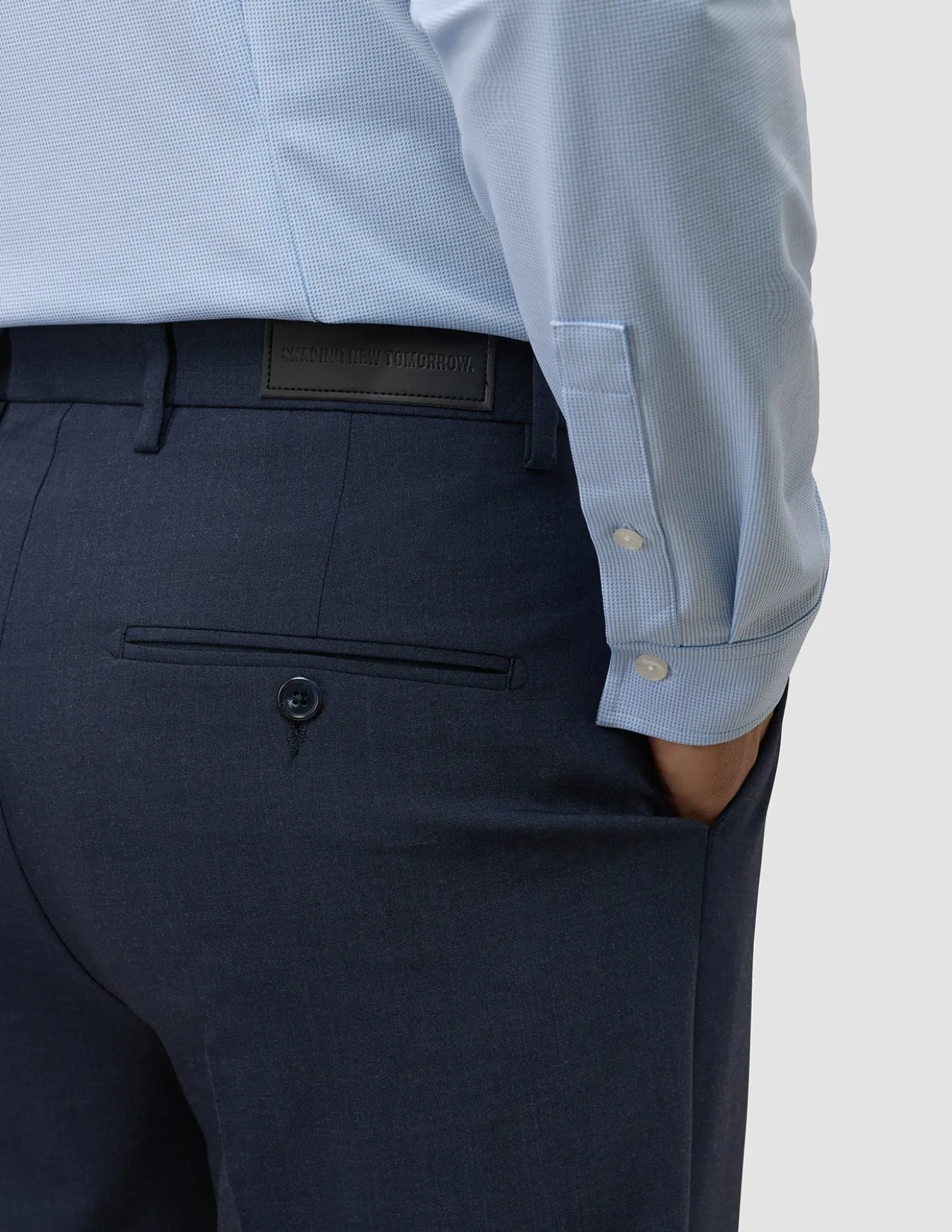 Tech Wool Suit Pants Relaxed Fit Navy