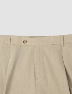 Tech Wool Suit Pants Relaxed Fit Sand