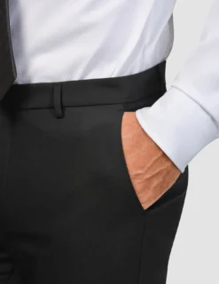 Tech Wool Suit Pants Slim Black