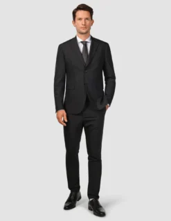 Tech Wool Suit Pants Slim Black