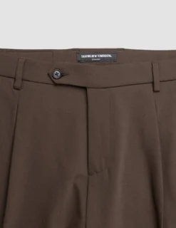 Tech Wool Suit Pants Slim Cocoa Brown