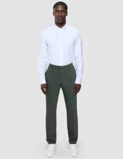 Tech Wool Suit Pants Slim Green Night