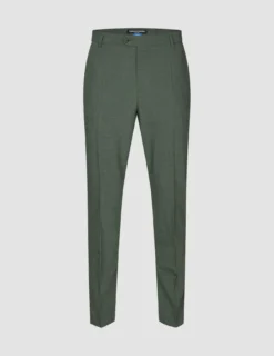 Tech Wool Suit Pants Slim Green Night