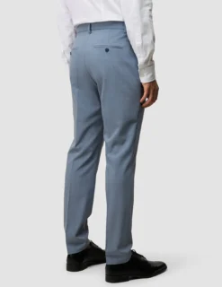 Tech Wool Suit Pants Slim Light Blue