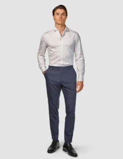 Tech Wool Suit Pants Slim Navy