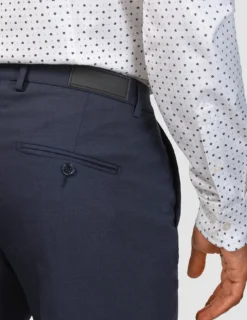 Tech Wool Suit Pants Slim Navy