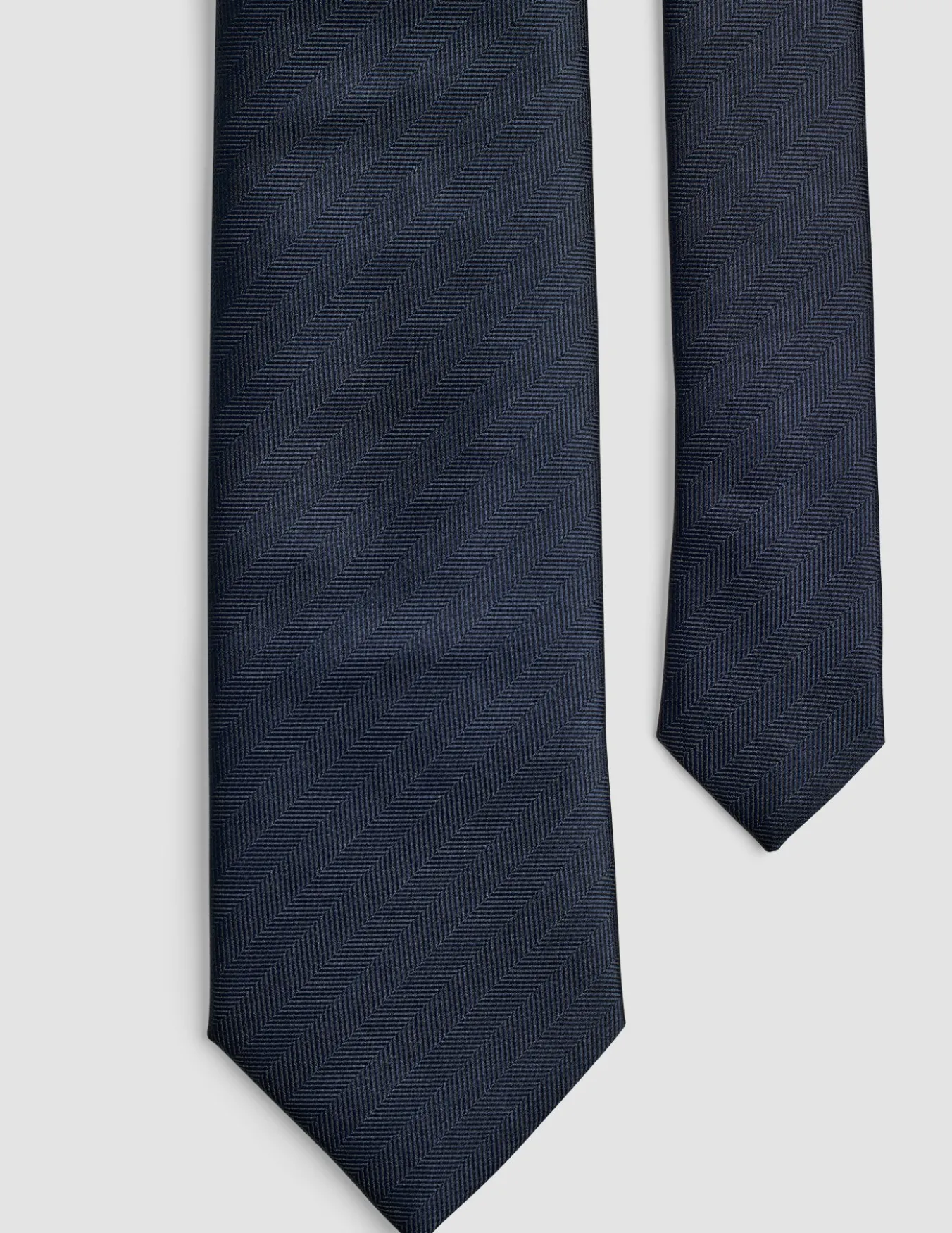 Tie Herringbone Midnight Blue