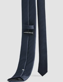 Tie Herringbone Midnight Blue