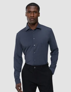 Travel Shirt Dark Navy Slim