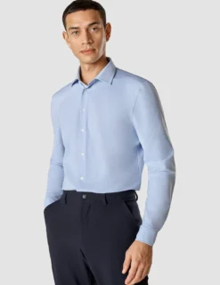 Travel Shirt Light Blue Regular