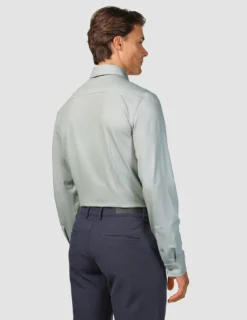 Travel Shirt Mint Grey Slim