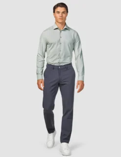 Travel Shirt Mint Grey Slim