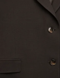 Women Ease Blazer Mocha Melange