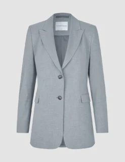Women Ease Blazer Steel Melange