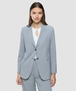 Women Ease Blazer Steel Melange