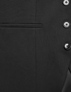 Women Ease Long Vest Black