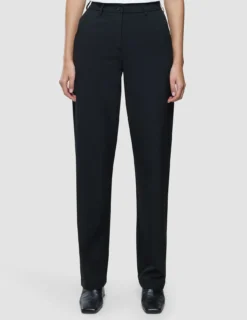 Women Ease Pants Straight Black