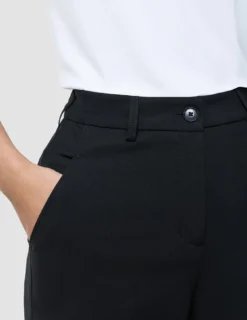 Women Ease Pants Straight Black