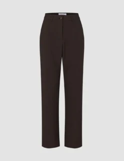 Women Ease Pants Straight Mocha Melange
