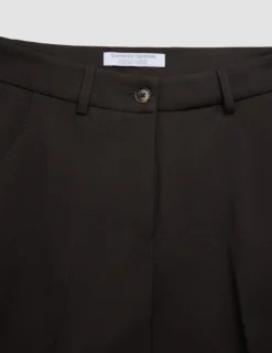 Women Ease Pants Straight Mocha Melange