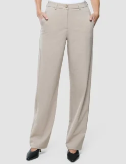 Women Ease Pants Straight Vanilla Melange