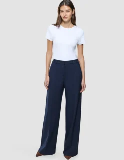 Women Ease Pants Wide Blue Nights