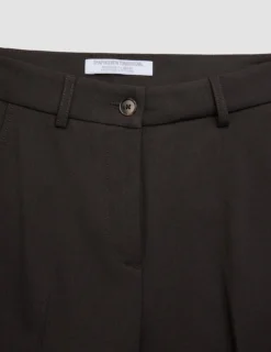 Women Ease Pants Wide Mocha Melange