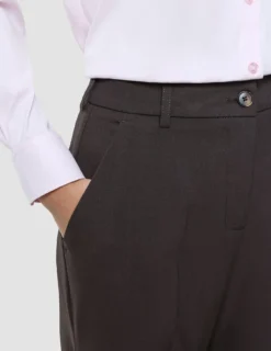 Women Ease Pants Wide Mocha Melange