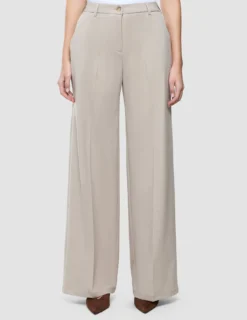 Women Ease Pants Wide Vanilla Melange