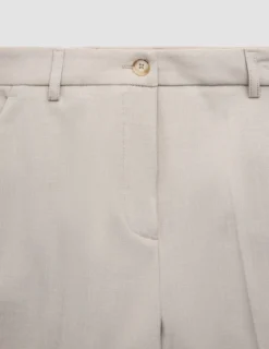 Women Ease Pants Wide Vanilla Melange