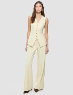 Women Essential Long Vest Misty Yellow