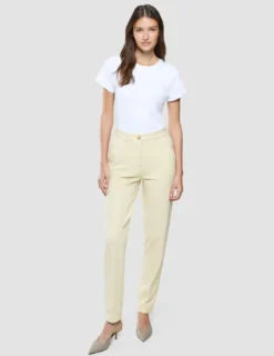Women Essential Pants Tapered Misty Yellow