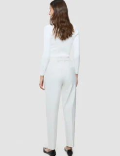 Women Essential Pants Tapered Off White
