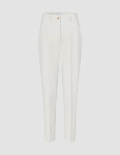 Women Essential Pants Tapered Off White