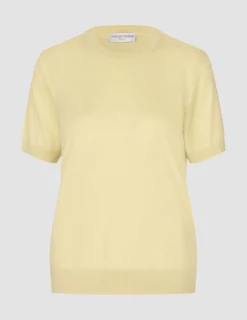 Women Fine Knit T-Shirt Sunlight Yellow