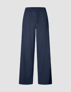 Women Linen Pants Relaxed Night Sky