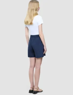 Women Linen Shorts Relaxed Night Sky