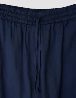 Women Linen Shorts Relaxed Night Sky