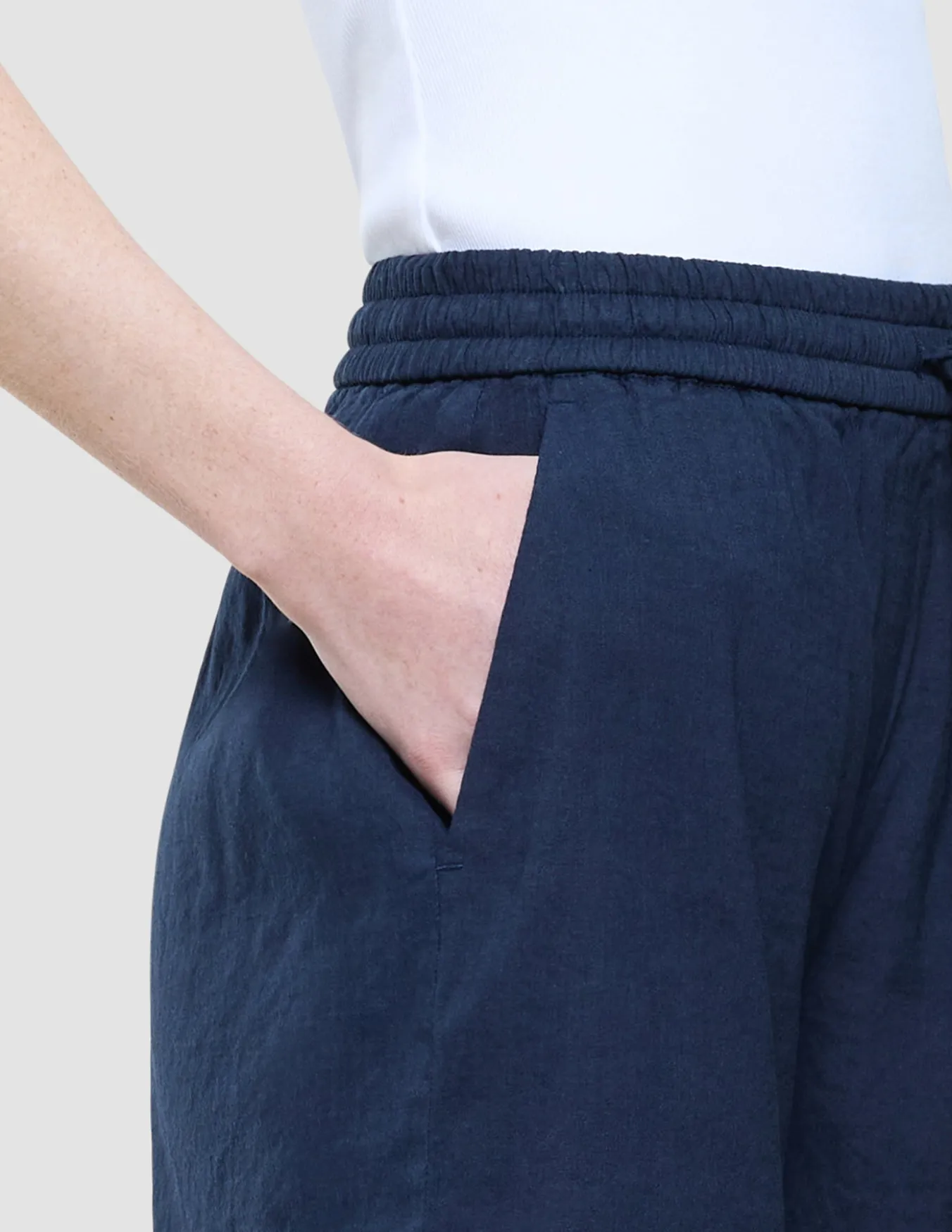 Women Linen Shorts Relaxed Night Sky