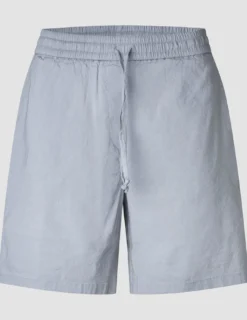 Women Linen Shorts Relaxed Stone Grey