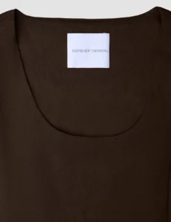 Women Linen Top Espresso