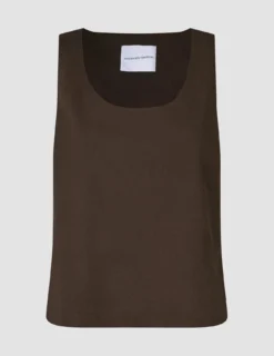Women Linen Top Espresso