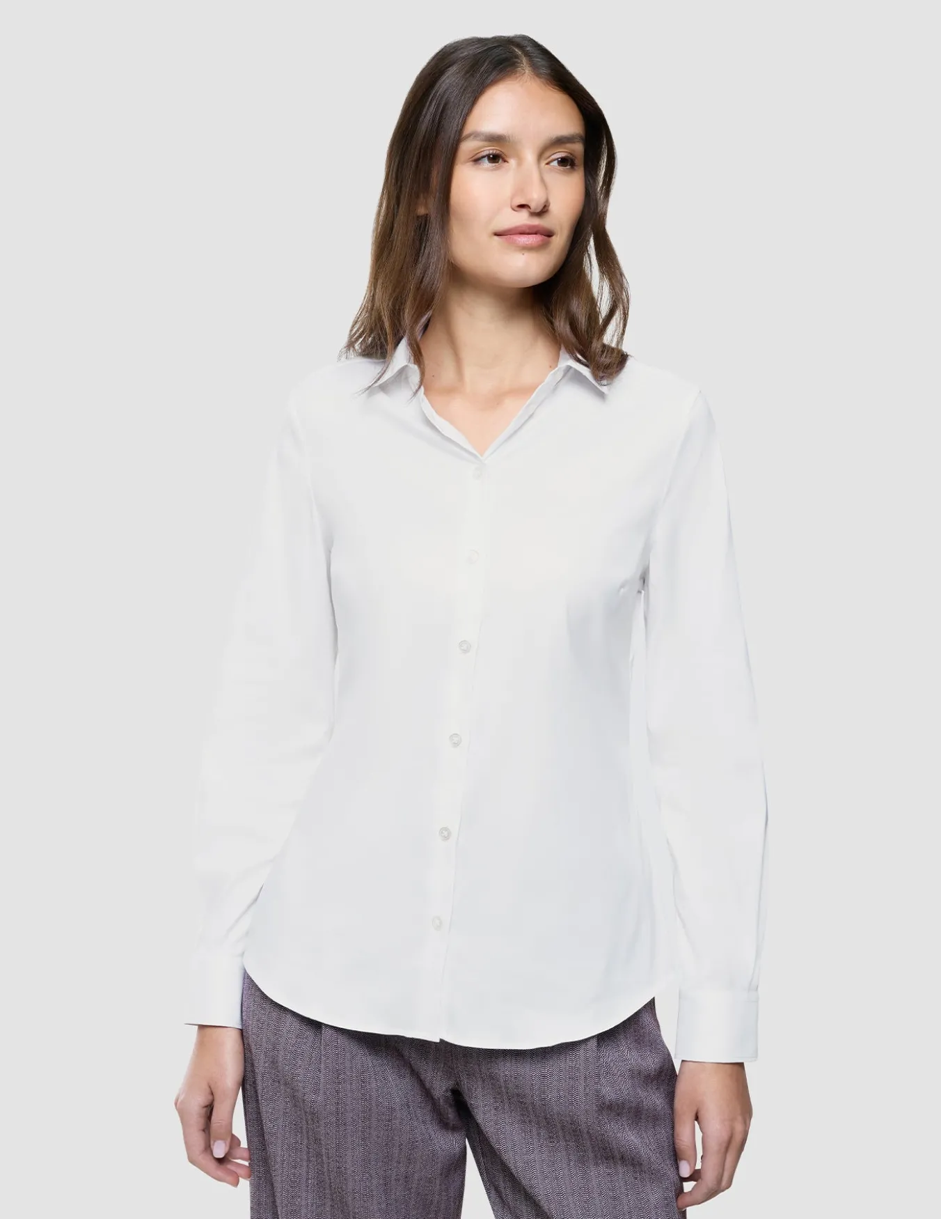 Women Oxford Shirt White Slim