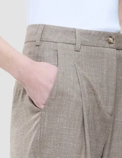 Women Rhea Pants Golden Beige Melange