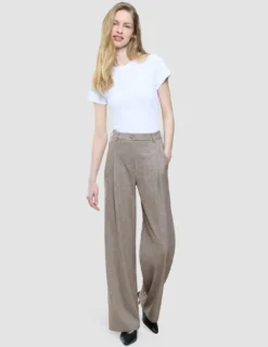 Women Rhea Pants Golden Beige Melange